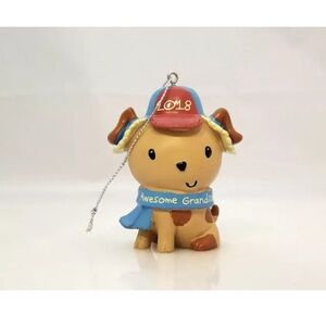 Carlton/American Greetings 2018 Awesome Grandson Puppy Dog Christmas Ornament